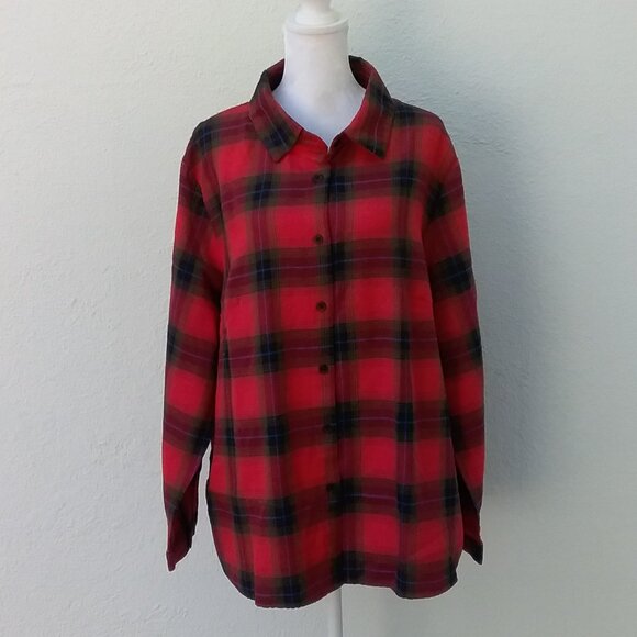 Shein Curve Blouse 2XL Cotton-Polyester Plaid 70's Inspired Preppy Style - Picture 6 of 6